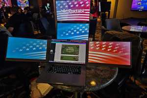 This 5-screen portable battlestation feels perfect for Las Vegas