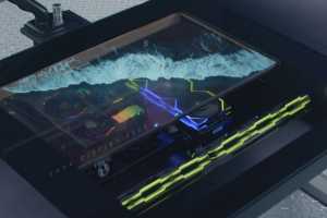 Lian Li's radical PC desk has a 30" transparent OLED screen on top