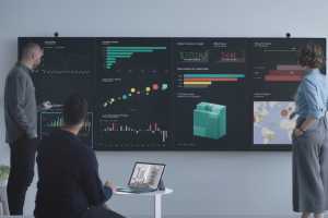 Microsoft&rsquo;s Surface Hub 2 is a Teams-powered giant tablet that creates its own video wall