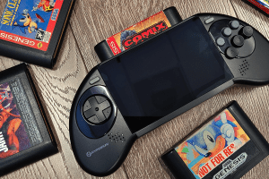 This handheld console lets you play the classic Sega cartridges 
